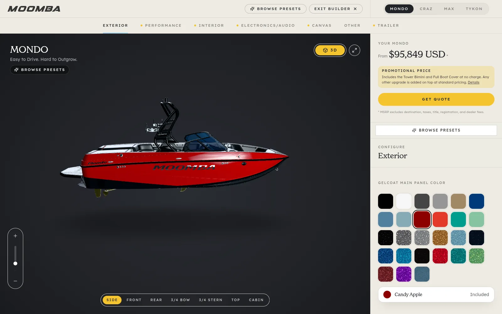 Moomba 3D boat builder